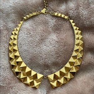 Kate Spade Gold Pyramid Bib Necklace